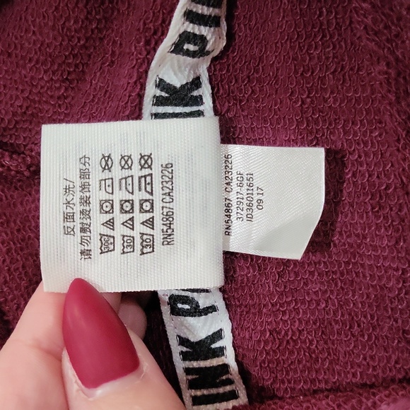 PINK Victoria's Secret Burgundy Sequin Miami Sweater - Picture 16 of 16